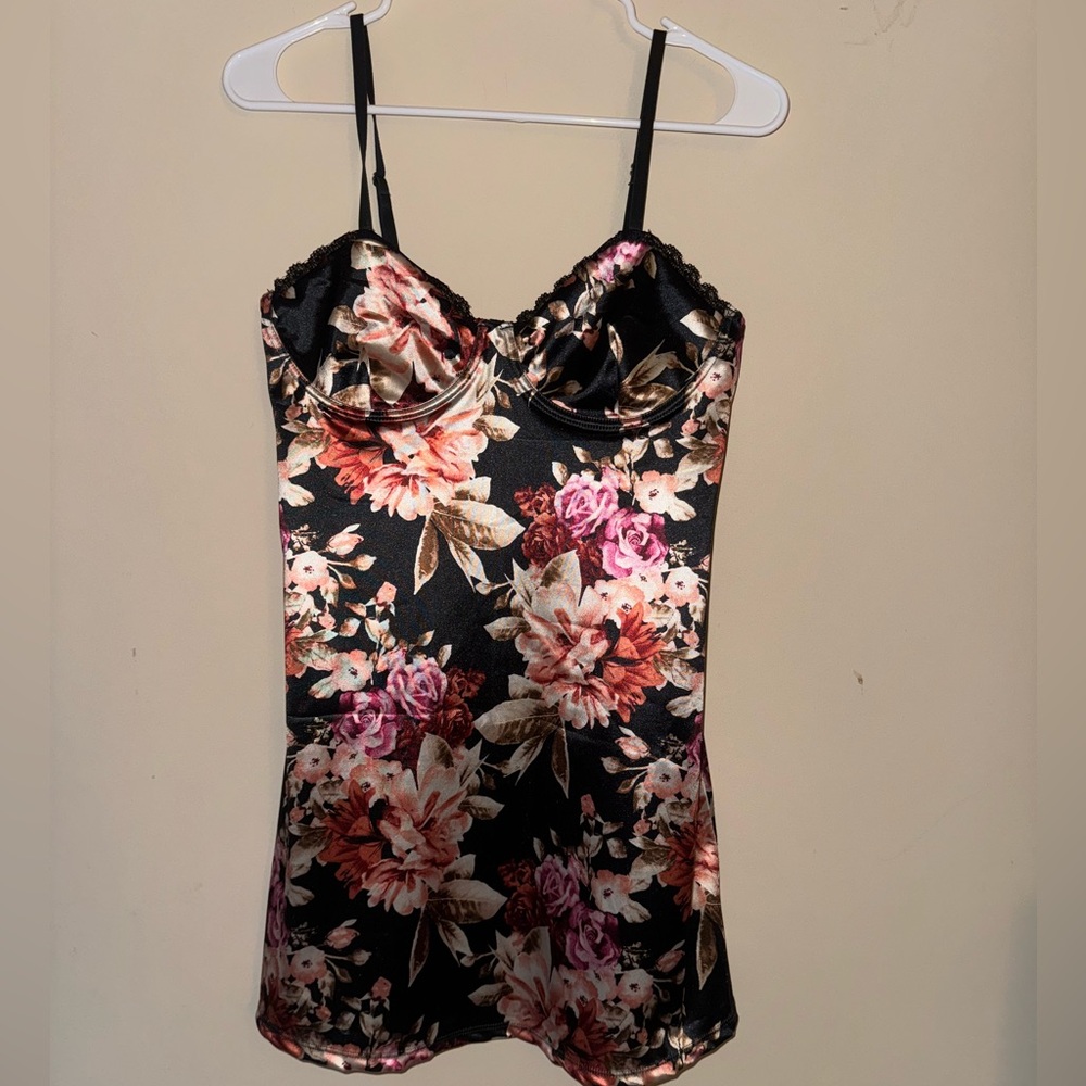 Floral Satin Minidress